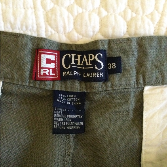 Mens Chaps Khaki Shorts - Picture 3 of 3